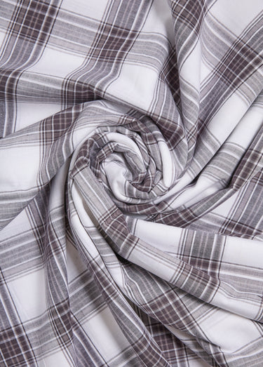 Coupon tissu coton écossais, Glencoe Carreaux Gris