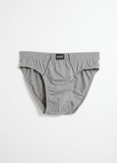Slips coton taille élastiquée, essentiels Bleu /Gris Fonce