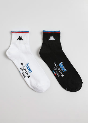 Lot de 2 Chaussettes basses licence Alpine® Noir / Blanc