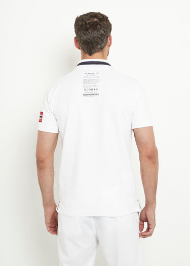 Polo col contrasté Blanc