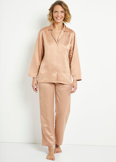 Pantalon Pyjama chic satin Beige