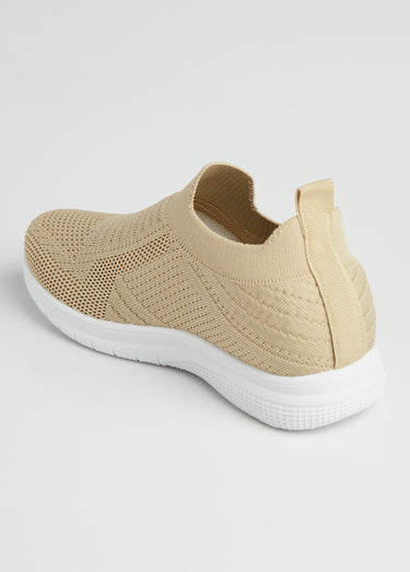 Baskets sportswear en mesh style jogers Beige