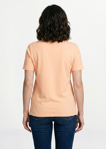 T-shirt maille piquée coton col polo Melon