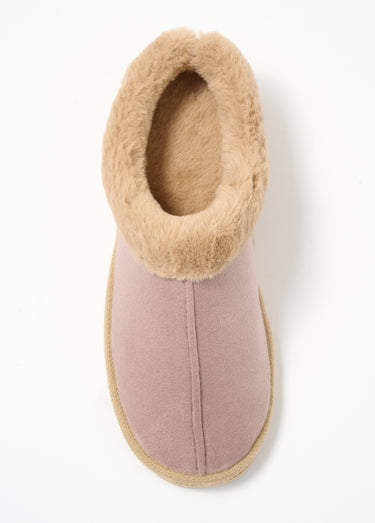 Chaussons doux fourrés largeur confort Beige
