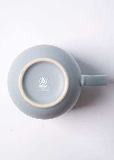 Set 2 mugs à anses grès émaillé, moyen Bleu / Gris