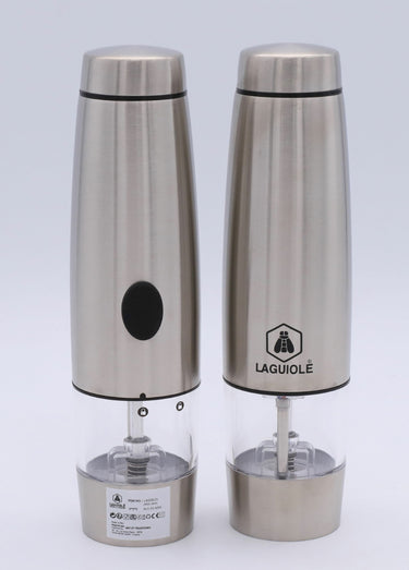 Moulin sel poivre électrique inox Moulu Gris Inox