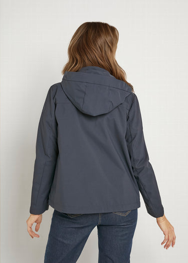 Veste sportwear déperlante à capuche Marine