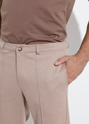 Pantalon chino en molleton avec couture Beige