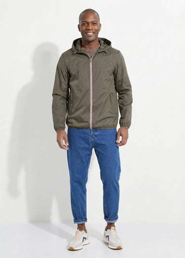 Parka courte déperlante tendance Kaki