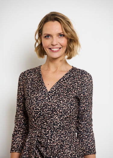 Robe cache-coeur effet portefeuille Animalier