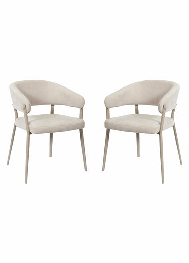 Fauteuils assise tissu maille chenille Beige