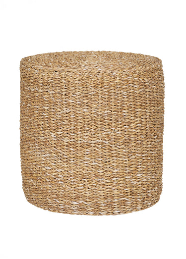 Pouf aspect naturel en jonc de mer Naturel
