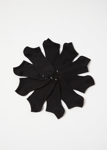 Socquettes unies en coton majoritaire Noir