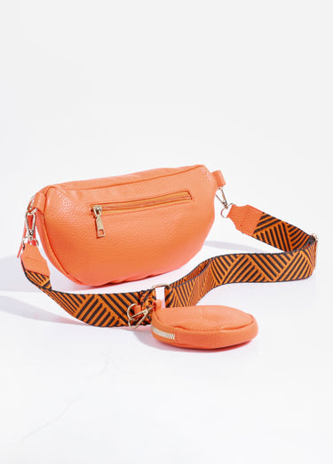 Sac banane fantaisie + porte-monnaie Orange
