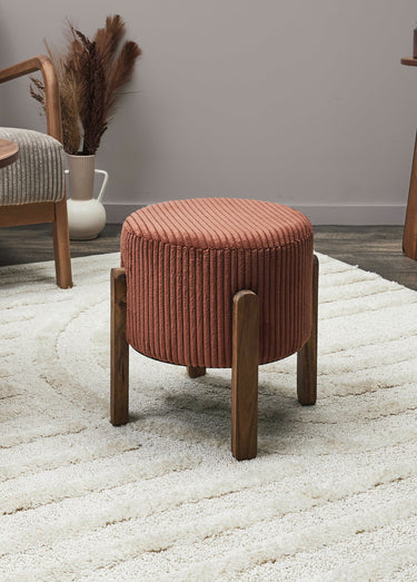 Tabouret d’appoint velours cotelé 2T Terra