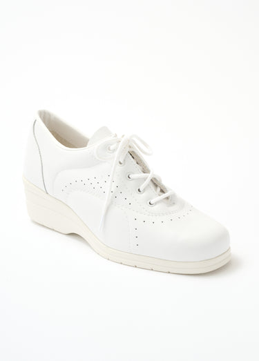 Derbies détente largeur confort cuir Blanc
