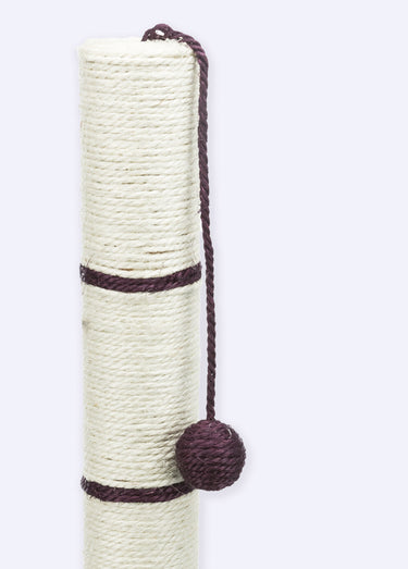 Tronc à griffer sisal + balle, pour chat Violet