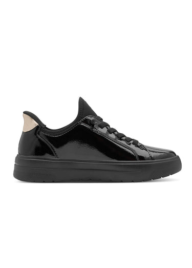 Baskets à lacets, dessus texturé Noir