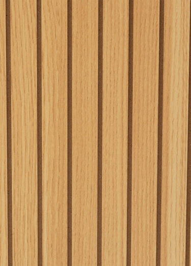 Module 6 cases avec décor bois rainuré Marron