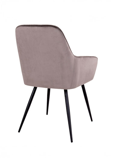 Fauteuil de salle à manger en velours 2M Marron Clair