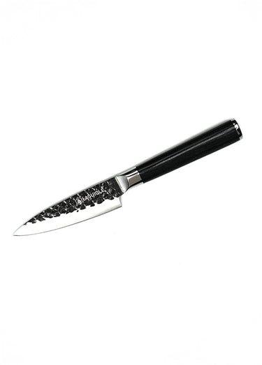 Couteau à légumes lame martelée + étui, Sen Noir
