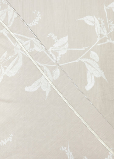Parure de lit 3 pièces percale avec housse de couette, délicate Ficelle