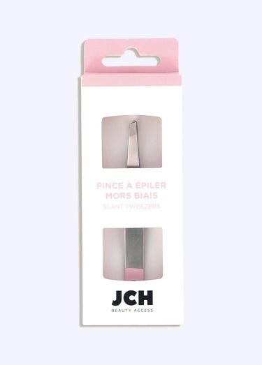 Pince à épiler acier inox, mors biais