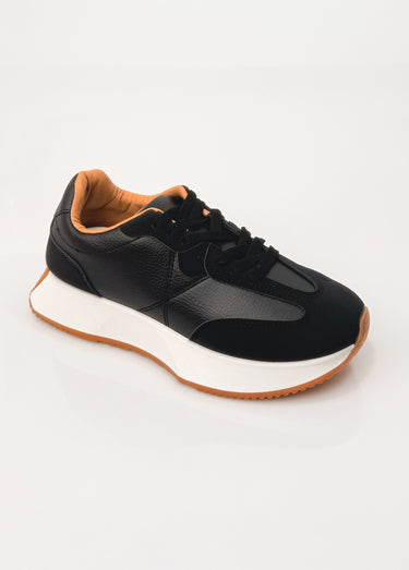 Baskets style joggers multi empiècements Noir