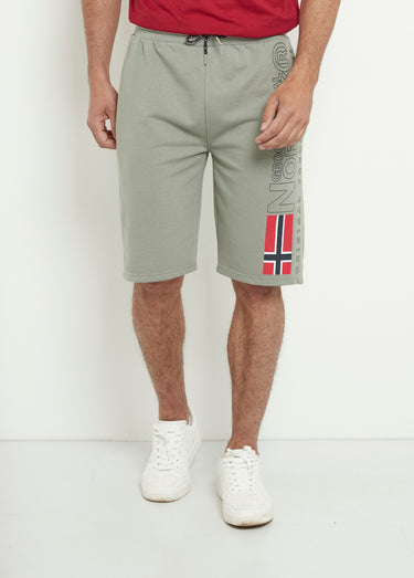 Short long en molleton ceinture élastiquée Olive