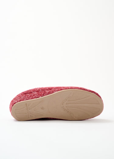 Chaussons mules brodés largeur confort Bordeaux