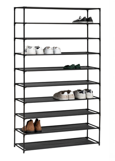 Range chaussures 10 niveaux en métal Noir
