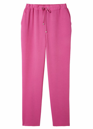 Pantalon fluide taille élastiquée Fuchsia