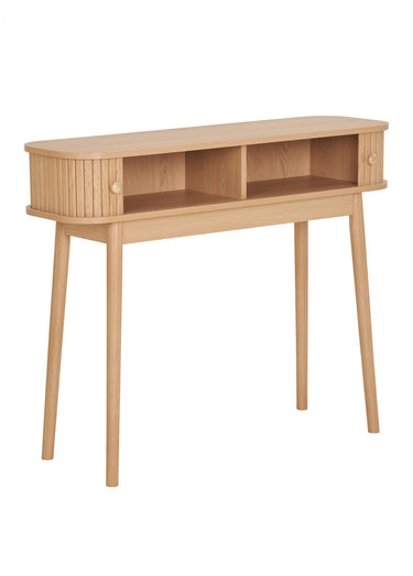 Console bois avec portes coulissantes Naturel