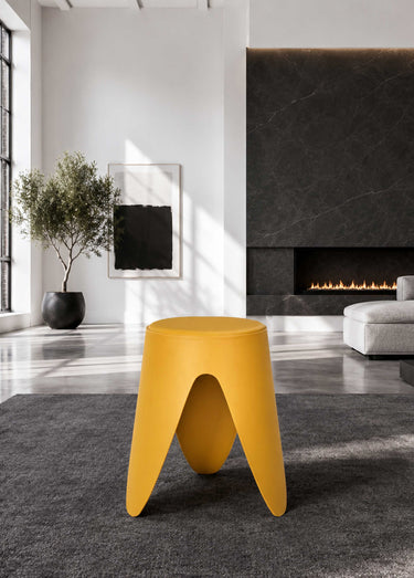 Tabouret d'appoint empilable tendance EVE Jaune Moutarde