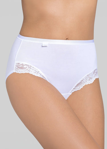 Culotte taille haute dentelle Blanc