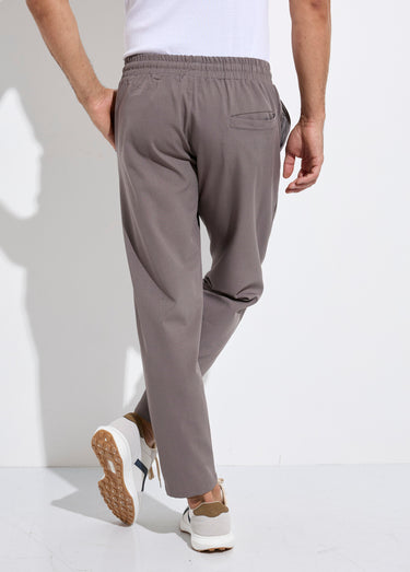Pantalon sportswear en maille, élastiqué Gris