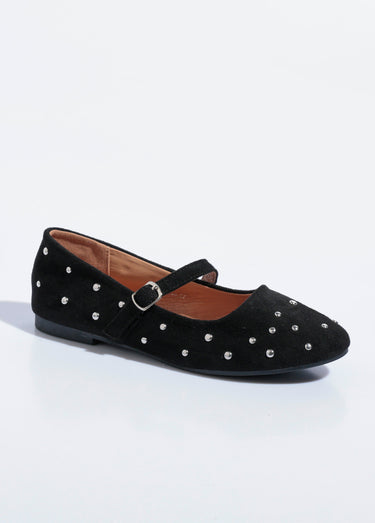 Ballerines babies détails pois métal Noir