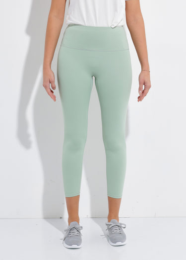 Legging de sport uni taille haute Vert