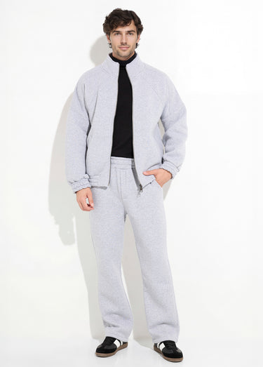 Ensemble détente chaud en molleton gratté Gris