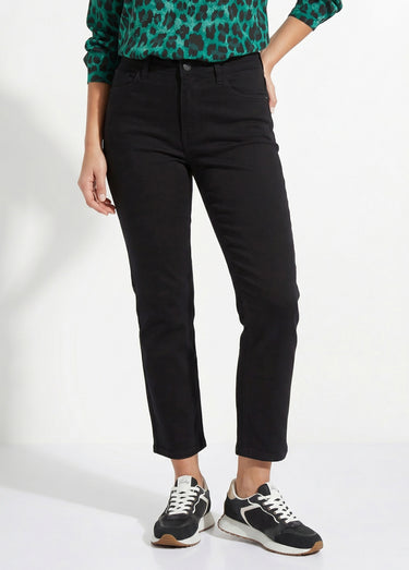 Jean mom en denim, spécial GRANDE TAILLE Noir