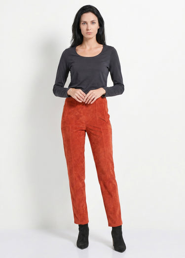 Pantalon droit taille élastiquée velours milleraies Epice