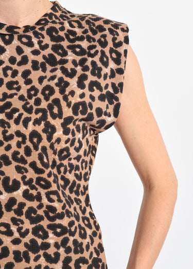 T-shirt reliefé léopard manches kimono Leopard