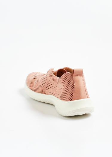 Baskets perforées aspect suédine avec lacets Rose