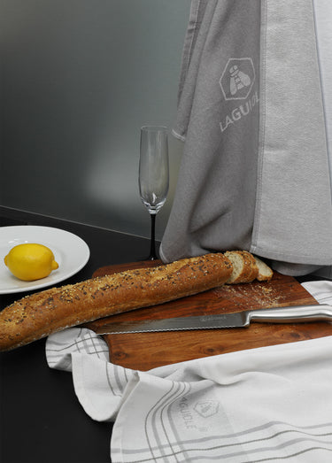 Torchons Géo en coton, assortis clairs Gris