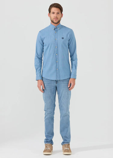 Chemise en jean chic en toile denim Bleu Tendre