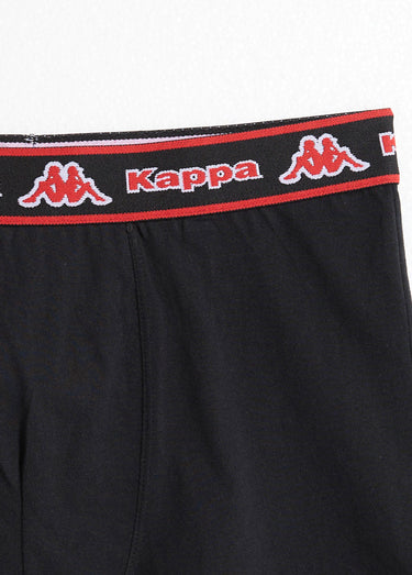 Boxer ceinture logo vif Noir/Rouge