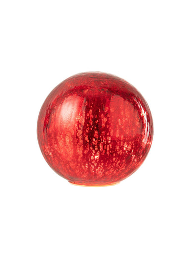 Boule à LED à poser en verre Rouge