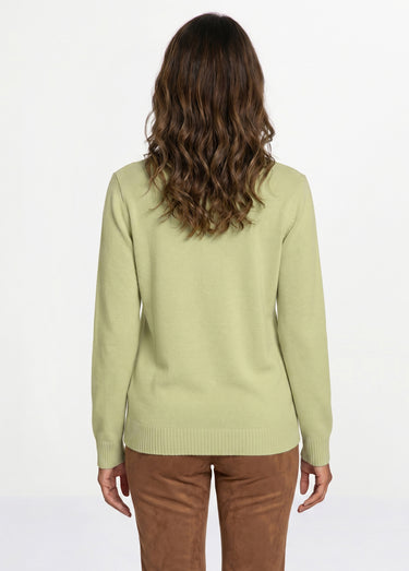 Gilet boutonné maille épaisse Vert Tilleul