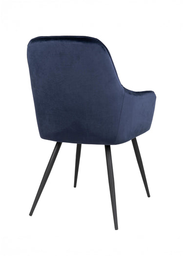 Fauteuils de salle à manger, velours 1B Bleu