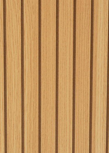 Module 3 cases avec décor bois rainuré Marron